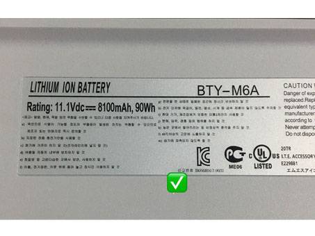 Batería para MSI BTY-M6A